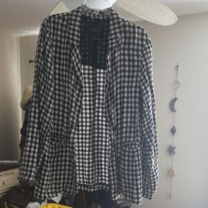 Sanctuary Black and White Checkered Blazer